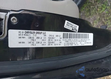 2013 Chrysler Town & Country Touring from USA, damaged, VIN 2C4RC1BG6DR821453